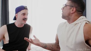 Ryan Bones and Seb Leblan jerk off while secretly starving for cock