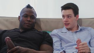 How many time can he resist to his straight friend big black cock?