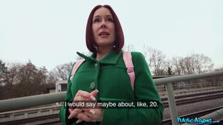 British Belle O’Hara accepts money but she has to suck Martin's cock