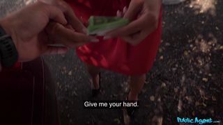Hot brunette Diana Lawrence sucking dick in the middle of the park
