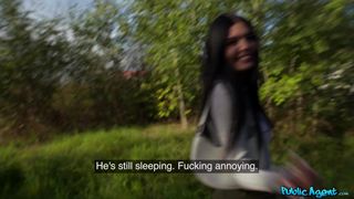 Belgian Luna Wolf gets fucked in the middle of the park