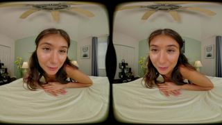 He visits his student and surprises her fingering herself in VR
